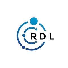 RDL letter technology logo design on white background. RDL creative initials letter IT logo concept. RDL letter design.