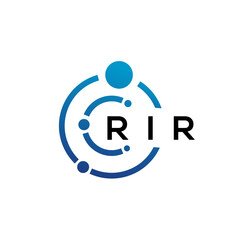 Obraz na płótnie Canvas RIR letter technology logo design on white background. RIR creative initials letter IT logo concept. RIR letter design.