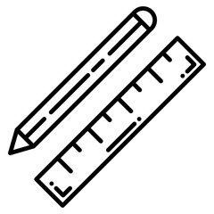 pencil with ruler icon