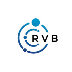RVB letter technology logo design on white background. RVB creative initials letter IT logo concept. RVB letter design.