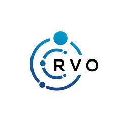 Obraz na płótnie Canvas RVO letter technology logo design on white background. RVO creative initials letter IT logo concept. RVO letter design.