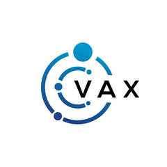 VAX letter technology logo design on white background. VAX creative initials letter IT logo concept. VAX letter design.
