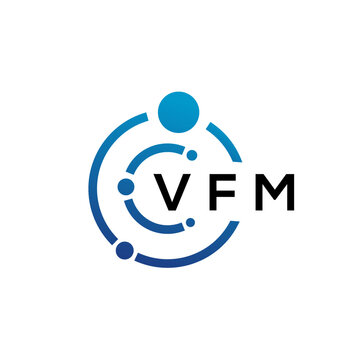 VFM letter technology logo design on white background. VFM creative initials letter IT logo concept. VFM letter design.