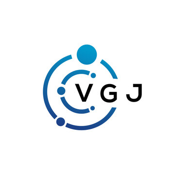 VGJ letter technology logo design on white background. VGJ creative initials letter IT logo concept. VGJ letter design.