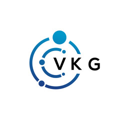VKG letter technology logo design on white background. VKG creative initials letter IT logo concept. VKG letter design.