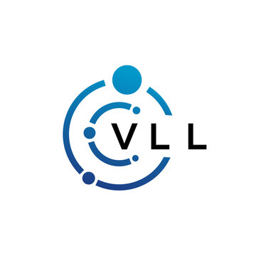 VLL letter technology logo design on white background. VLL creative initials letter IT logo concept. VLL letter design.