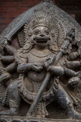 Kathmandu, Nepal- April 20,2022 : Patan Durbar Square is situated at the centre of Lalitpur city. Patan is one of the oldest know Buddhist City. It is a center of both Hinduism and Buddhism.