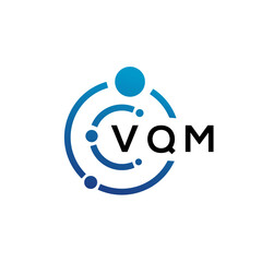 VQM letter technology logo design on white background. VQM creative initials letter