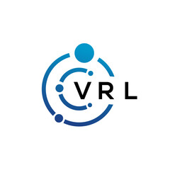 Obraz na płótnie Canvas VRL letter technology logo design on white background. VRL creative initials letter IT logo concept. VRL letter design.