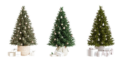 christmas tree isolated on white background