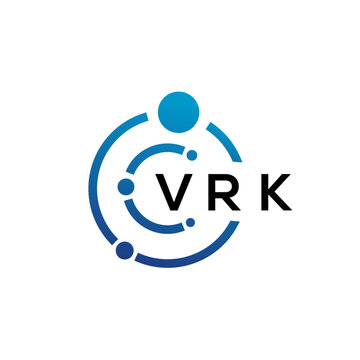 VRK letter technology logo design on white background. VRK creative initials letter IT logo concept. VRK letter design.