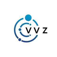 VVZ letter technology logo design on white background. VVZ creative initials letter IT logo concept. VVZ letter design.