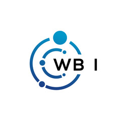WBI letter technology logo design on white background. WBI creative initials letter IT logo concept. WBI letter design.