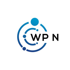 WPN letter technology logo design on white background. WPN creative initials letter IT logo concept. WPN letter design.