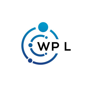 WPL letter technology logo design on white background. WPL creative initials letter IT logo concept. WPL letter design.