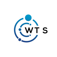 Fototapeta na wymiar WTS letter technology logo design on white background. WTS creative initials letter IT logo concept. WTS letter design.