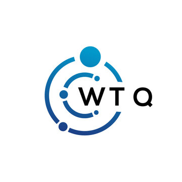 WTQ letter technology logo design on white background. WTQ creative initials letter IT logo concept. WTQ letter design.