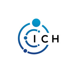 ICH letter technology logo design on white background. ICH creative initials letter IT logo concept. ICH letter design.