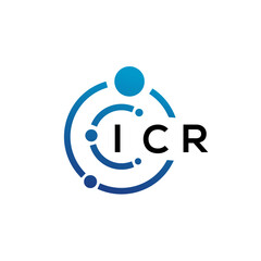 Obraz na płótnie Canvas ICR letter technology logo design on white background. ICR creative initials letter IT logo concept. ICR letter design.