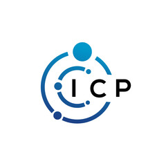 Fototapeta na wymiar ICP letter technology logo design on white background. ICP creative initials letter IT logo concept. ICP letter design.