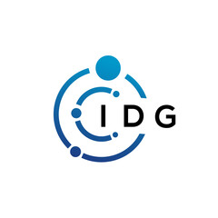 Fototapeta na wymiar IDG letter technology logo design on white background. IDG creative initials letter IT logo concept. IDG letter design.