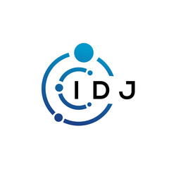 IDJ letter technology logo design on white background. IDJ creative initials letter IT logo concept. IDJ letter design.