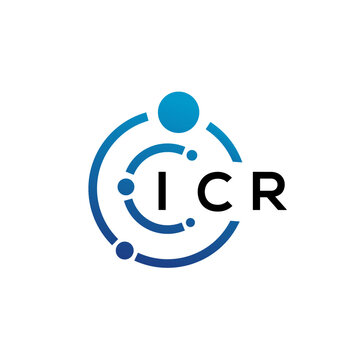 ICR letter technology logo design on white background. ICR creative initials letter IT logo concept. ICR letter design.