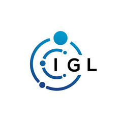 IGL letter technology logo design on white background. IGL creative initials letter IT logo concept. IGL letter design.