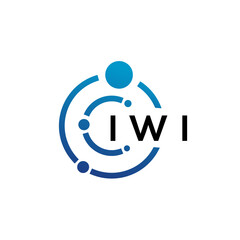 Obraz na płótnie Canvas IWI letter technology logo design on white background. IWI creative initials letter IT logo concept. IWI letter design.