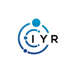 Obraz na płótnie Canvas IYR letter technology logo design on white background. IYR creative initials letter IT logo concept. IYR letter design.