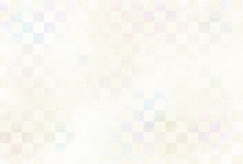 淡いカラーグラデーションの和柄背景　市松模様
