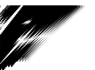 Smooth vector transition with abstract pixels from black to white. Modern vector background for transition from one image to another. For interior design, furniture, clothing, wall art.