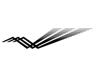 Striped vector design element, black on a white background. Modern vector pattern. Vector background.