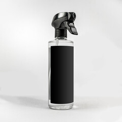 Spray bottle small bottle black white label design