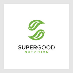 Green Leaf eco organic Logo design vector template