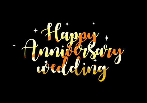 Happy Anniversary wedding text effect design