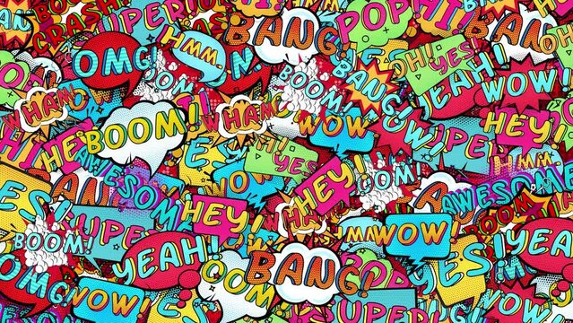Animated Pop Art Background, Loop