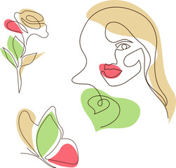 One Line Drawing  Girl