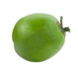 Fresh green coconut with straw ready to drinking isolated on treansparene  png