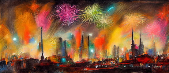 New Year eve background banner, illustration