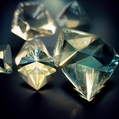 Beautiful diamonds. Close-up.