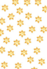 Merry Christmas seamless pattern with golden snowflakes.Illustration for banner, wrapping paper or background