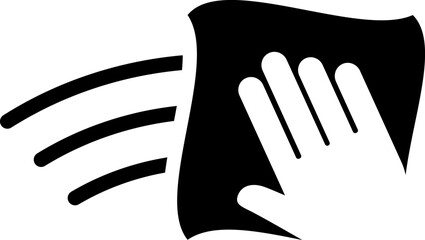 Hand with wet cleaning wipe vector icon - 549210905