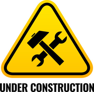 Under construction vector sign