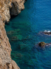 cliffs and sea waves