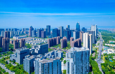 Fototapeta na wymiar Urban scenery of the southern business district of Ningbo, Zhejiang Province, China