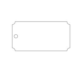 outline tag price shape