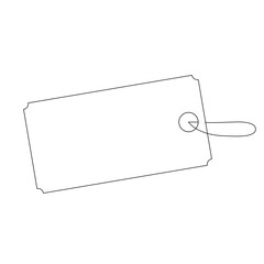 outline Tickets  tear Shape Rope rectangle