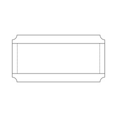 outline  2 tone Tickets tear Shape rounded rectangle special
