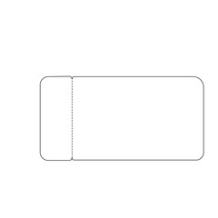 outline 2 tone Tickets  tear Shape rounded rectangle